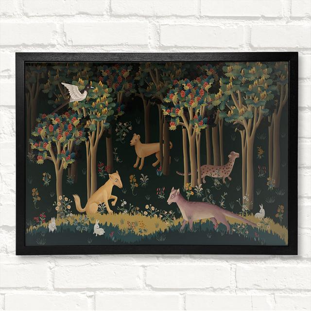 Creatures Of The Night - Closed Corner Frame Art Prints on Wood Latitude Run Size: 29.7cm H x 42cm W on Productcaster.