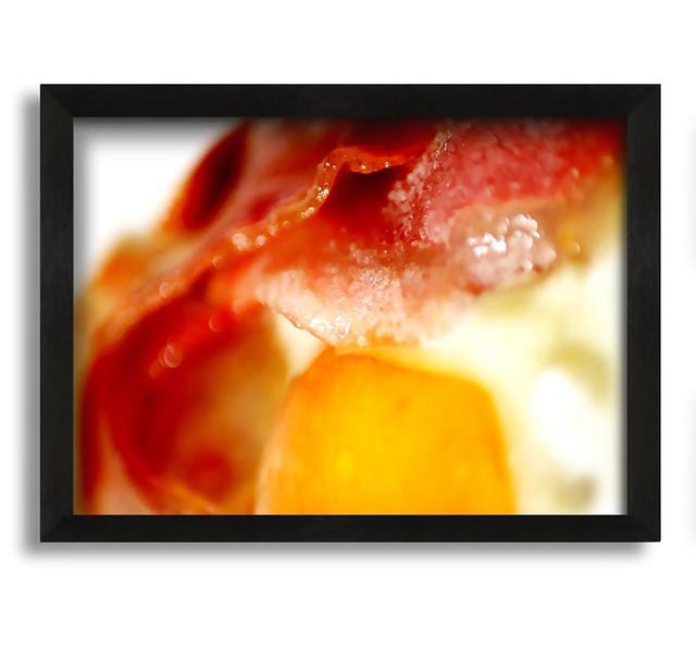 Bacon And Eggs Framed Print Ebern Designs Format: Black Canvas Framed, Size: 42cm H x 60cm W x 10cm D on Productcaster.