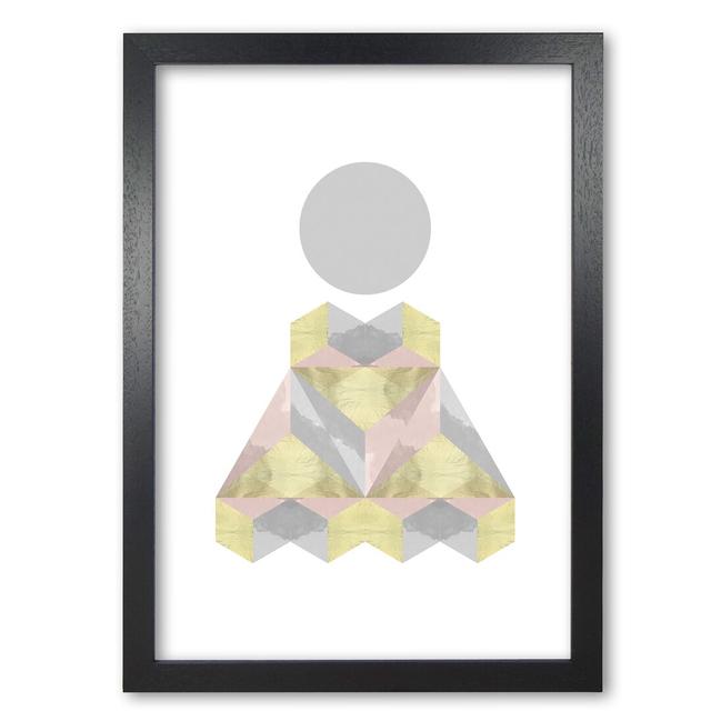 Abstract Shapes - Single Picture Frame Print East Urban Home Format: Black Grain Frame, Size: 42 cm H x 30 cm W x 5 cm D on Productcaster.