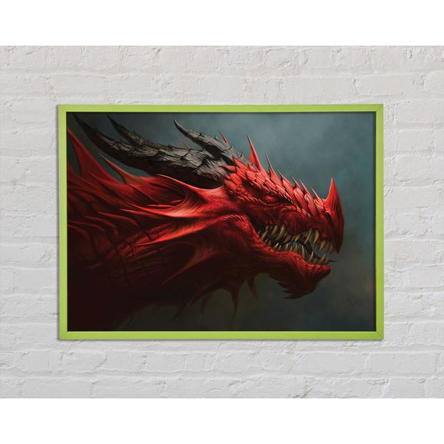 Polemoine Red Nasty Dragon - Single Picture Frame Art Prints Happy Larry Size: 59.7cm H x 84.1cm W x 2cm D on Productcaster.