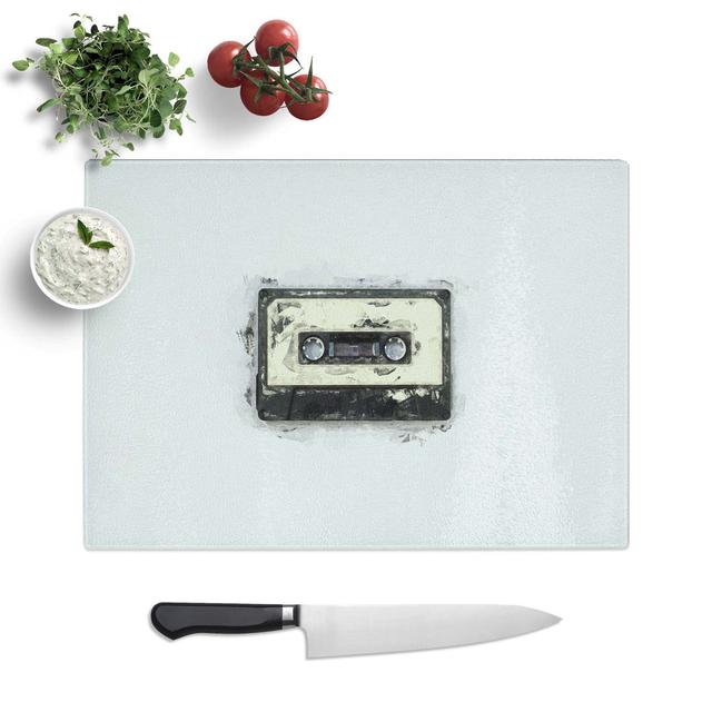 Tempered Glass Cassette Tape Chopping Board East Urban Home Size: 39 cm W x 28.5 cm L on Productcaster.