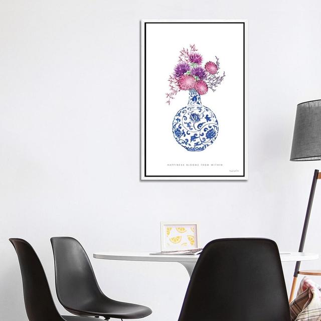 Chinoiserie Style I by Mercedes Lopez Charro - Print on Canvas Bloomsbury Market Format: White Framed, Size: 101.6cm H x 66.04cm W x 3.81cm D on Productcaster.