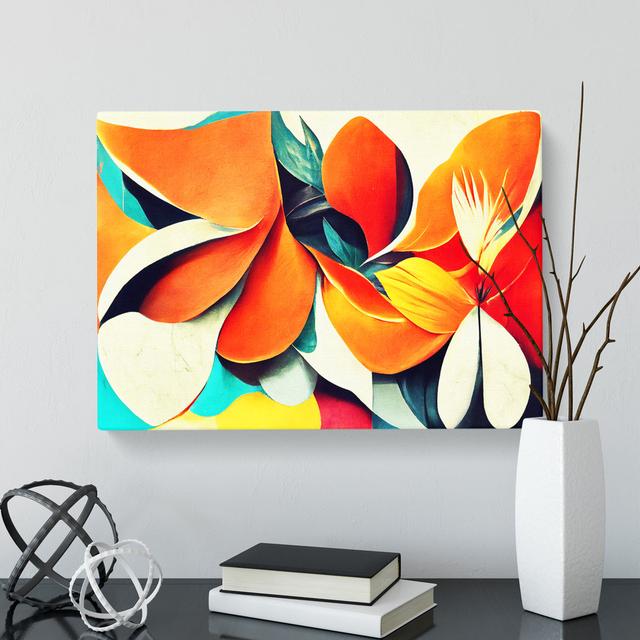 Flower Abstract Vol.4 - Wrapped Canvas Graphic Art Metro Lane Size: 35cm H x 50cm W x 3cm D on Productcaster.