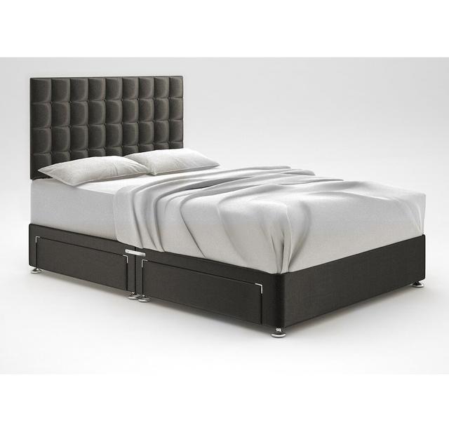 Stephanne Divan Bed Base 17 Stories Colour: Cosmic, Storage Type: 4 Drawers, Size: Small Double on Productcaster.