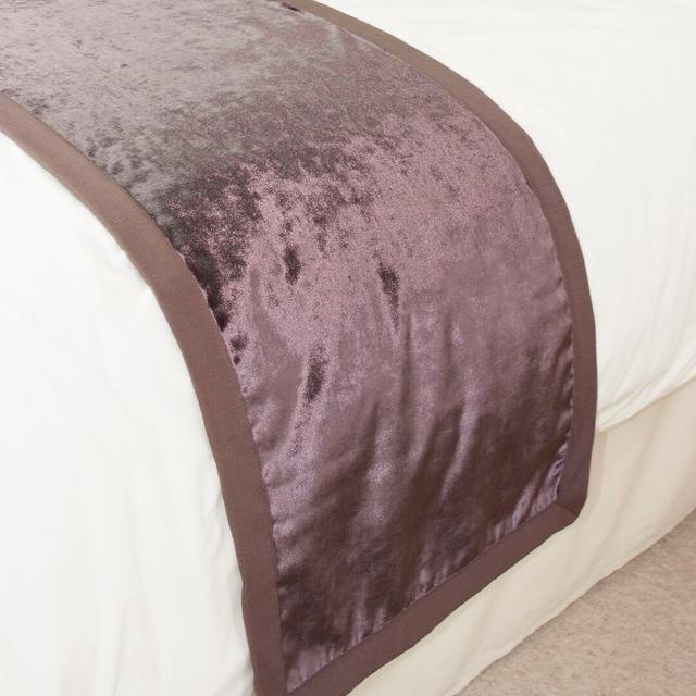 Emmanuelle 100% Polyester Bed Runner Fairmont Park Colour: Purple, Size: 50cm H x 225cm W on Productcaster.