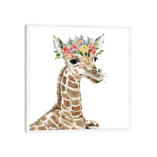 Savannah Giraffe Maturi Format: White Framed, Size: 45.72cm H x 45.72cm W x 3.81cm D on Productcaster.