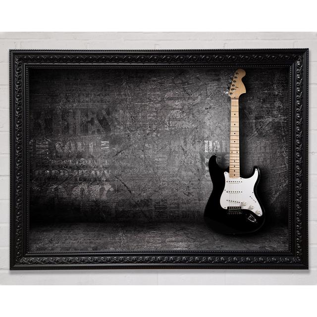 Grunge Gitarre Distressed - Druck Ebern Designs Größe: 84,1 cm H x 118,9 cm B x 3 cm T on Productcaster.