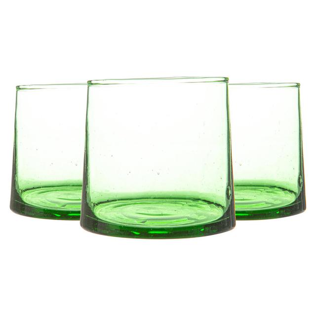 Glass Tabletop / Centrepiece Tealight Holder (Set of 3) Nicola Spring Colour: Green on Productcaster.