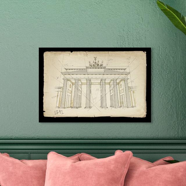 'Brandenburg Gate 1791' Graphic Art on Wrapped Canvas East Urban Home Size: 76.2 cm H x 114.3 cm W on Productcaster.