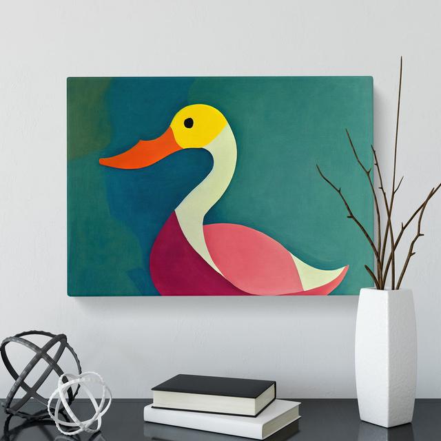 Compelling Duck - Wrapped Canvas Print Brambly Cottage Size: 50cm H x 76cm W x 3cm D on Productcaster.