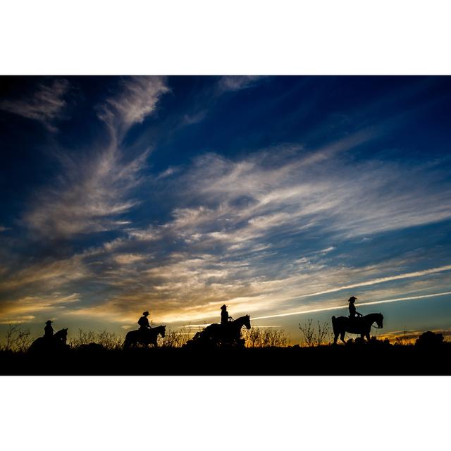 Horse Riders At Sunset House of Hampton Size: 51cm H x 76cm W on Productcaster.