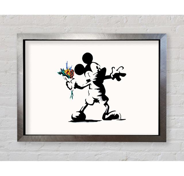 Micky The Flower Thrower - Single Picture Frame Art Prints Bright Star Size: 100cm H x 141.4cm W x 3.4cm D on Productcaster.