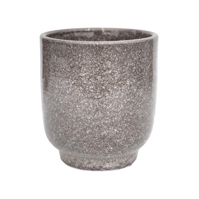 Reactive Glaze Burnt Orange Planter H22cm D19.5Cm Ebern Designs Colour: Grey on Productcaster.