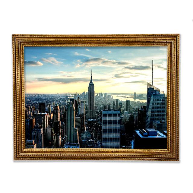 Empire State Building At Sunrise - Print Ebern Designs Size: 84.1cm H x 118.9cm W x 3cm D on Productcaster.