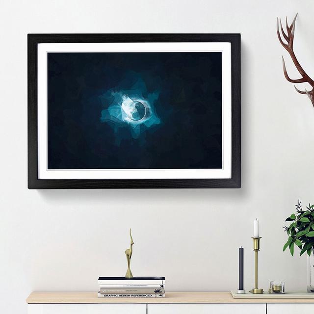 The Moon Passing the Sun in Abstract - Picture Frame Graphic Art Print East Urban Home Size: 36cm H x 48cm W x 2cm D, Frame Option: Black Framed on Productcaster.