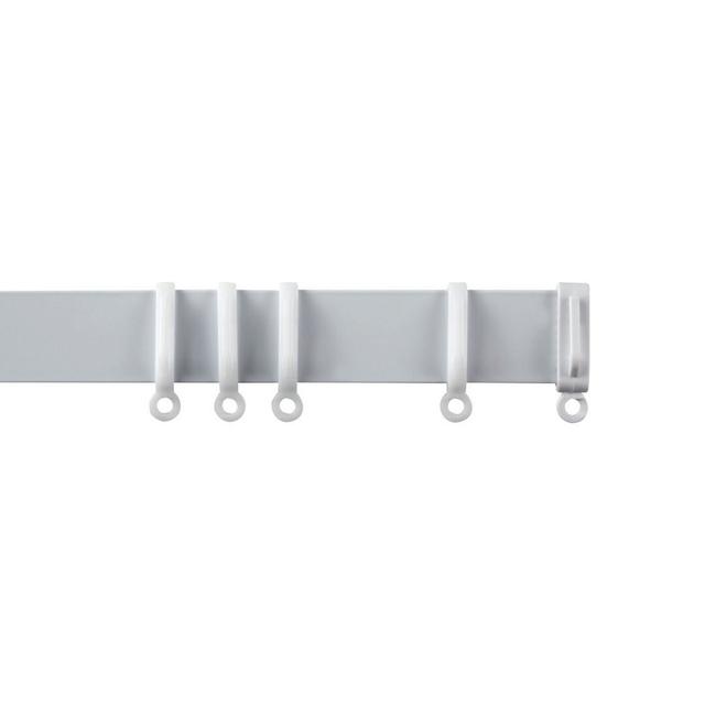 White Aluminium Curtain Track/Rail Speedy Products Size: 4.5cm H x 300cm W x 2.5cm D on Productcaster.