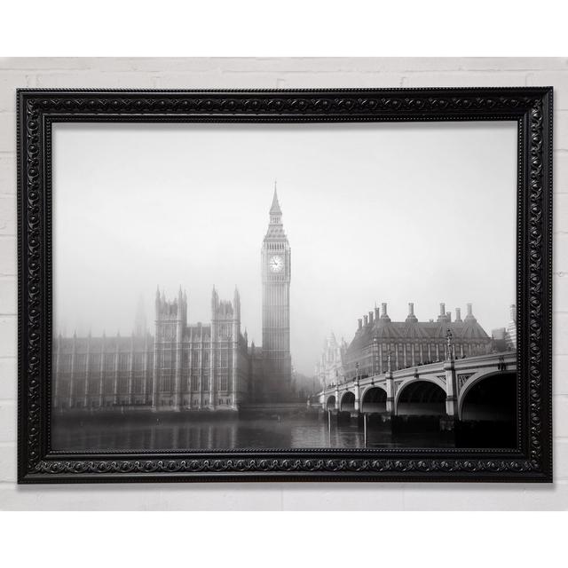 Morning Mist Over London T - Single Picture Frame Art Prints Ebern Designs Size: 21cm H x 29.7cm W on Productcaster.