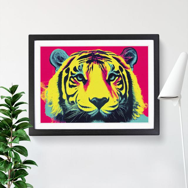 Colourful Tiger Vol.5 Abstract - Single Picture Frame Print World Menagerie Size: 46cm H x 64cm W x 2cm D, Frame Colour: Black Framed on Productcaster.