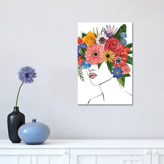 Flower Lady II by Annie Warren - Wrapped Canvas Graphic Art Rosalind Wheeler Size: 45.72cm H x 30.48cm W x 1.905cm D on Productcaster.