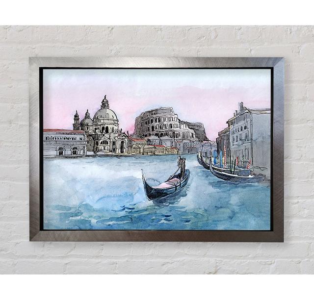 Gondola Ride 10 - Print Longshore Tides Size: 42cm H x 59.7cm W x 3.4cm D, Format: Gold Framed Paper on Productcaster.