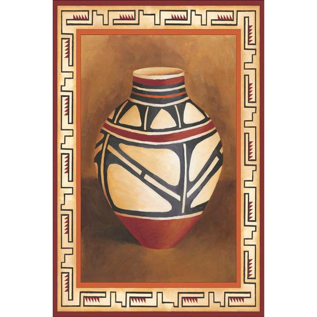 Southwest Pottery I by Chariklia Zarris - Wrapped Canvas Painting Rosalind Wheeler Size: 76cm H x 51cm W x 3.8cm D on Productcaster.