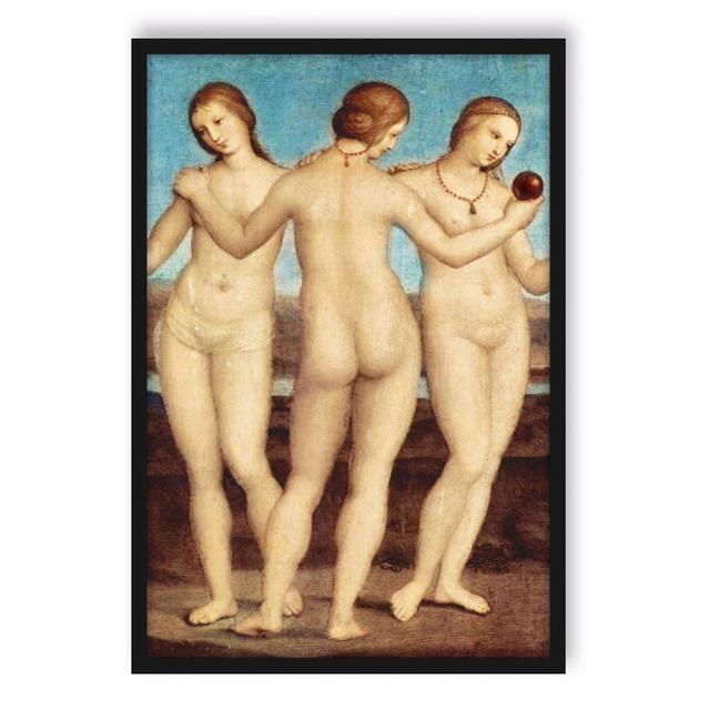 Gerahmter Kunstdruck The Three Graces von Raffael Rosalind Wheeler Matte Farbe: Nicht matt, Maße: 38 cm H x 30 cm B x 2,5 cm T on Productcaster.