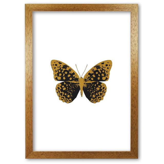 Butterfly - Print East Urban Home Format: Honey Oak Frame, Size: 60 cm H x 42 cm W x 5 cm D on Productcaster.