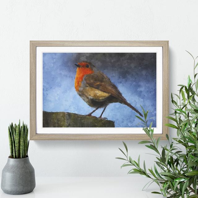 Robin Bird Vol.2 - Picture Frame Painting East Urban Home Frame Option: Oak Framed, Size: 27cm H x 36cm W x 2cm D on Productcaster.