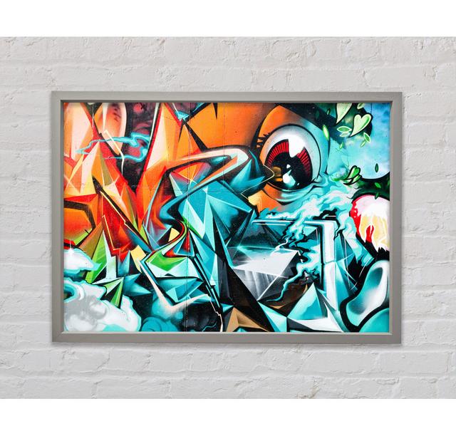 Awesome Graffiti Art In Space - Single Picture Frame Art Prints on Canvas Bright Star Size: 59.1cm H x 84.1cm W x 3.3cm D on Productcaster.