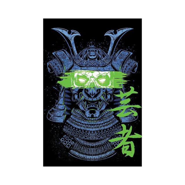 Crossed Out Samurai Warrior by Alberto Perez - No Frame Gallery-Wrapped Canvas Giclée on Canvas Happy Larry Size: 30.48cm H x 20.32cm W on Productcaster.