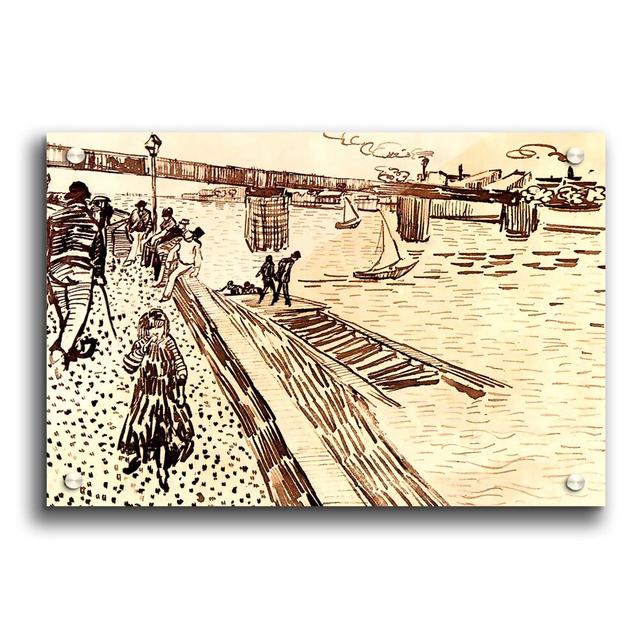 The Iron Bridge At Trinquetaille On The Rhône by Vincent Van Gogh - Painting Print on Paper East Urban Home Size: 21cm H x 29.7cm W on Productcaster.