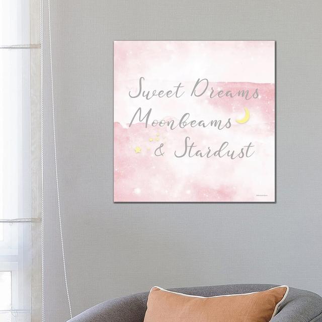 Sweet Dreams by Bluebird Barn - Typography on Canvas Happy Larry Size: 66.04cm H x 66.04cm W x 3.81cm D, Format: Wrapped Canvas on Productcaster.