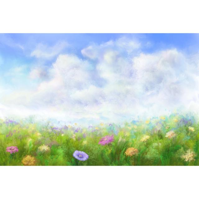 Summer Meadow by Pobytov - No Frame Art Prints on Canvas 17 Stories Size: 51cm H x 76cm W on Productcaster.