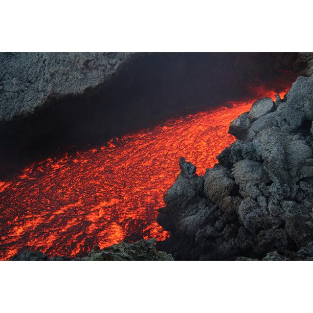 Volcanic Lava Flow by Serjedi - Wrapped Canvas Print Alpen Home Size: 61cm H x 91cm W on Productcaster.