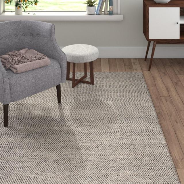 Liev Handmade Grey Rug Lark Manor Rug Size: Rectangle 152 x 213cm on Productcaster.