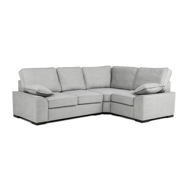 Akur Upholstered Corner Sofa Latitude Run Upholstery Colour: Light Grey, Orientation: Right Hand Facing on Productcaster.