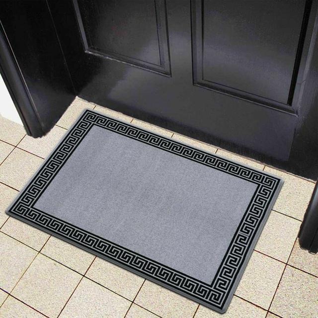 Fougeres Doormat Fairmont Park Mat Size: Rectangle W80 x L150 cm, Colour: Grey/Black on Productcaster.