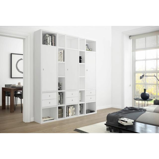 Bücherregal Jena Ebern Designs Colour: High Gloss White on Productcaster.