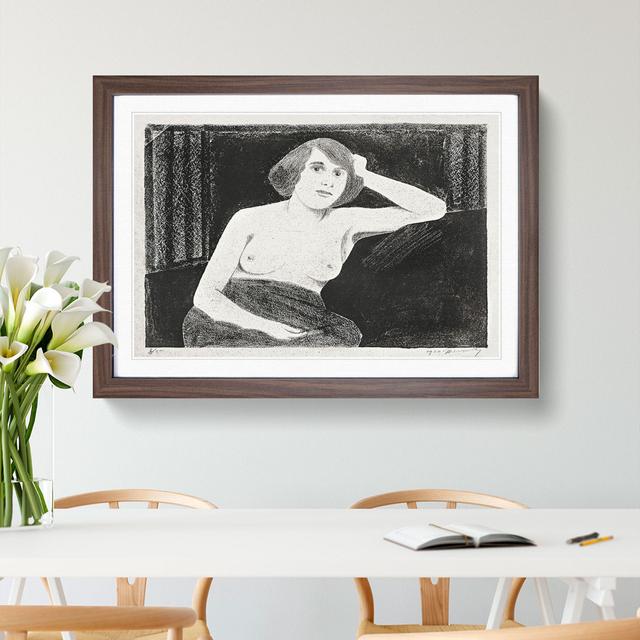 Female Nude by Samuel De Mesquita - Picture Frame Painting East Urban Home Frame Option: Walnut Framed, Size: 27cm H x 36cm W x 2cm D on Productcaster.