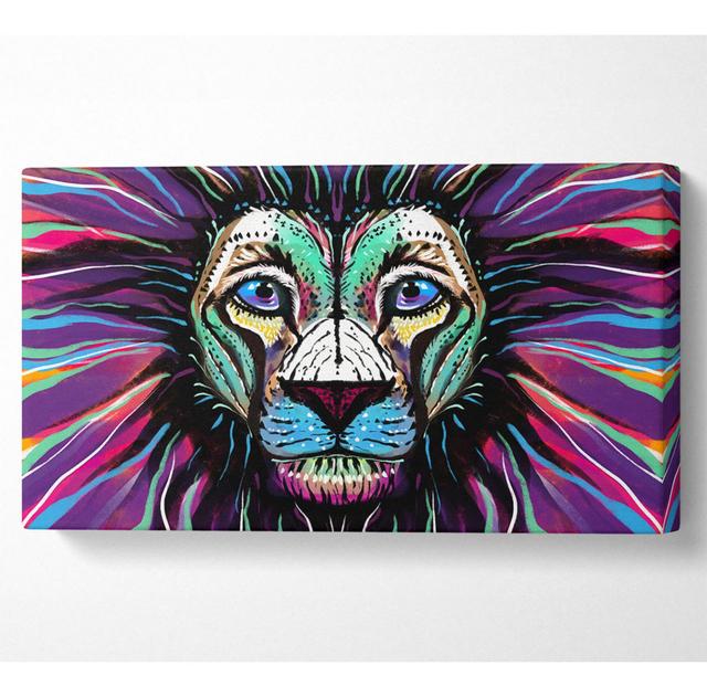 Pantela The Lion Rainbow Face - Wrapped Canvas Panoramic Art Prints Ophelia & Co. Size: 101.6cm H x 203.2cm W x 1cm D on Productcaster.