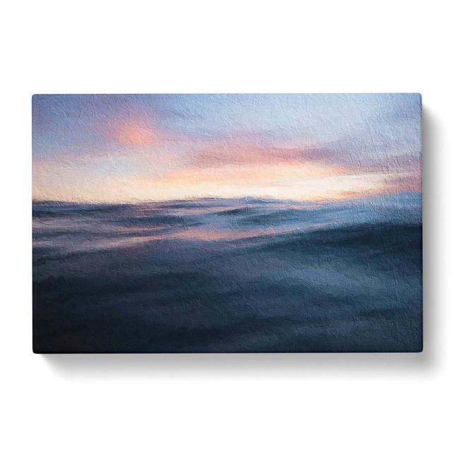 Ocean Ripples - Wrapped Canvas Painting East Urban Home Size: 35cm H x 50cm W x 3cm D on Productcaster.