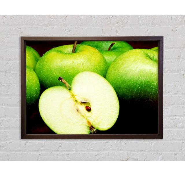 Granny Smiths - Print Latitude Run Format: Walnut Framed Canvas, Size: 84.1cm H x 118.9cm W x 3.3cm D on Productcaster.