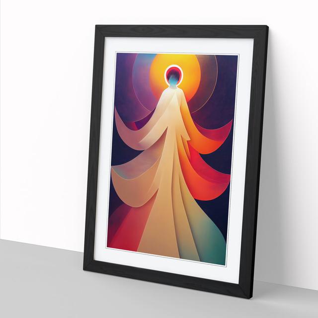 Angel Abstract ClassicLiving Format: Oak Framed, Size: 34cm H x 25cm W x 2cm D on Productcaster.