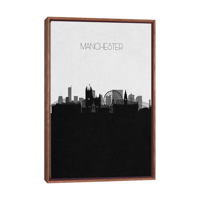 Manchester, Uk City Skyline by Ayse Deniz Akerman - Print on Canvas Ebern Designs Size: 66.04cm H x 45.72cm W x 3.81cm D, Frame Colour: Brown Framed on Productcaster.