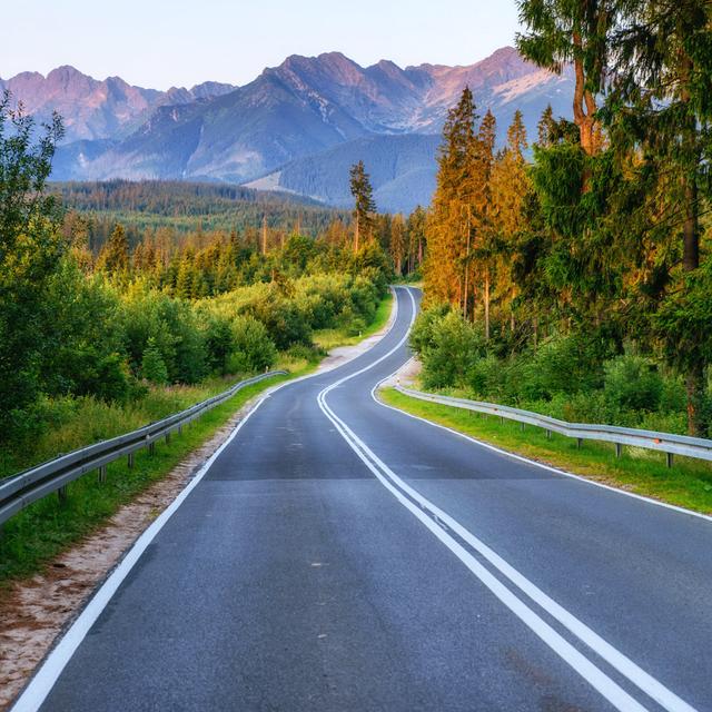 Road In Mountains - Wrapped Canvas Print Alpen Home Size: 30cm H x 30cm W x 3.8cm D on Productcaster.