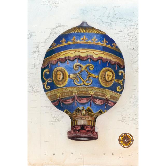 Vintage Hot Air Balloons V by Naomi McCavitt - Wrapped Canvas Painting Marlow Home Co. Size: 91cm H x 61cm W on Productcaster.