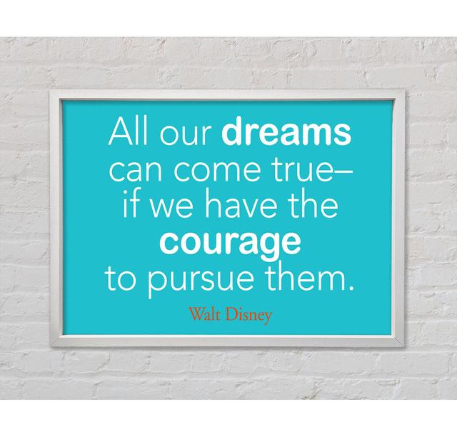 Walt Disney All Our Dreams - Single Picture Frame Art Prints on Canvas Bright Star Size: 100cm H x 141.4cm W x 3.3cm D, Colour: Teal on Productcaster.