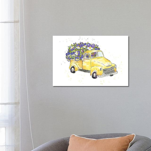 Flower Truck VI by Catherine McGuire - Wrapped Canvas Print Brambly Cottage Size: 45.72cm H x 66.04cm W x 1.905cm D on Productcaster.