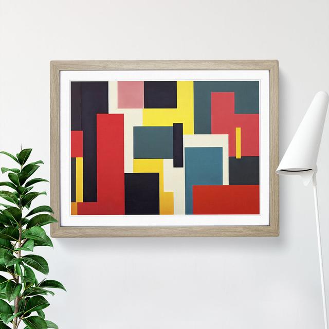 Bauhaus Abstract Vol.6 - Picture Frame Graphic Art Metro Lane Size: 46cm H x 64cm W x 2cm D, Frame Colour: Oak on Productcaster.