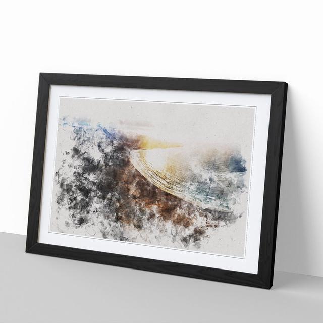 Mountain View of Lanzarote in Spain - Picture Frame Graphic Art on MDF East Urban Home Size: 48cm H x 65cm W x 2cm D, Frame Option: Black Framed on Productcaster.